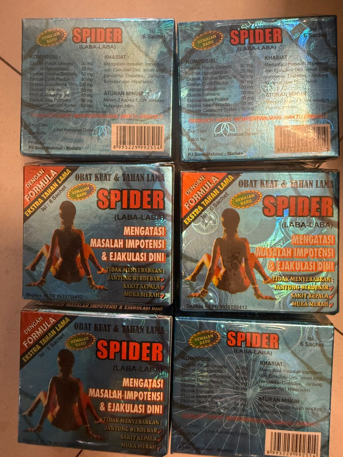 Obat Khusus Pria Spider 1 bungkus isi 2 pcs