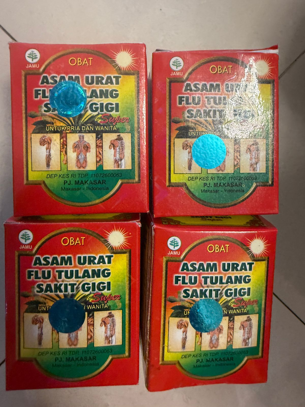 Asam Urat Flu Tulang Sakit Gigi 1 Bungkus